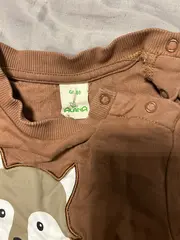 Vorschaubild 2 von Kinder Pullover Gr. 80 Braun Tiermotiv Langarm Baumwolle