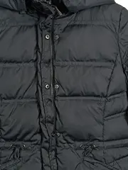 Vorschaubild 2 von Damen Steppjacke Gr. 38 Schwarz Kapuze Casual