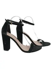 Vorschaubild 1 von Sandaletten Damen Gr. 41 Schwarz Elegant Blockabsatz Riemchensandalen