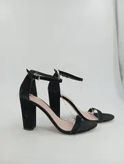 Vorschaubild 3 von Sandaletten Damen Gr. 41 Schwarz Elegant Blockabsatz Riemchensandalen