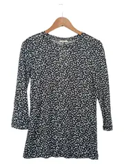 Vorschaubild 1 von Damen Langarmshirt Gr. M Schwarz Casual Lyocell Baumwolle
