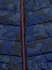 Vorschaubild 2 von Kinder Steppweste 122 Blau Tarnmuster Outdoor Kapuze