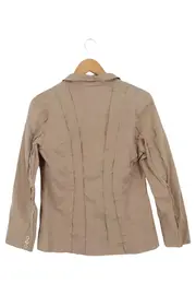 Vorschaubild 2 von NVSVO Damen Blazer Elegant Klassisch Business Beige Gr. 44/XXL Baumwolle