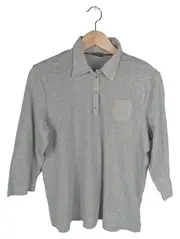 Vorschaubild 1 von Herren Poloshirt Gr. 46/S Grau Casual Baumwolle 3/4-Arm