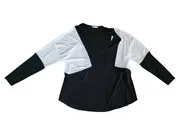 Vorschaubild 1 von Langarmshirt Damen Gr. 40/M Mehrfarbig Schwarz Weiß Casual