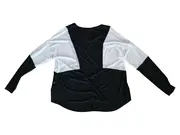 Vorschaubild 2 von Langarmshirt Damen Gr. 40/M Mehrfarbig Schwarz Weiß Casual