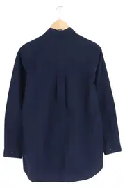 Vorschaubild 2 von Herren Business Hemd Blau Gr. 46/S Klassisch Langarm Baumwolle