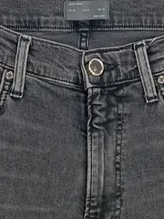 Vorschaubild 4 von Man Jeans Slim Fit Herren Gr. 32/48 Grau Used Look Stretch