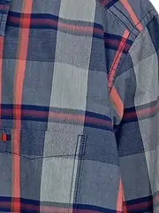 Vorschaubild 5 von Herren Freizeithemd Kariert Langarm Blau Rot Gr. L Regular Fit