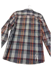 Vorschaubild 3 von Herren Freizeithemd Kariert Langarm Blau Rot Gr. L Regular Fit