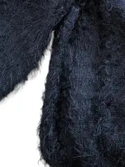 Vorschaubild 4 von Kinder Pullover Gr. 110 Schwarz Pailletten Stickerei Flauschig