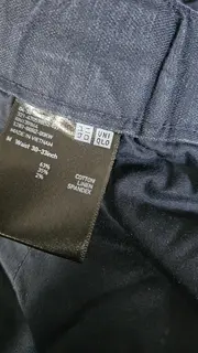 Vorschaubild 3 von Herren Stoffhose Blau Baumwolle Leinen M W30 Casual