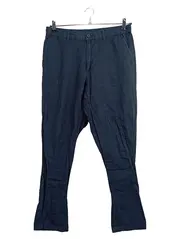 Vorschaubild 1 von Herren Stoffhose Blau Baumwolle Leinen M W30 Casual