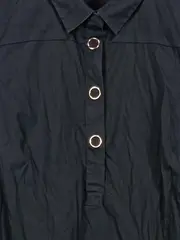 Vorschaubild 3 von Damen Blusenkleid Gr. 38 Schwarz Casual Hemdblusenkleid