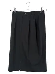 Vorschaubild 2 von Bleistiftrock Damen 36/S Schwarz Business Elegant Wolle Midi