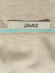 Vorschaubild 3 von Pullover Damen Gr. 36/S Beige V-Ausschnitt Casual Basic Langarm