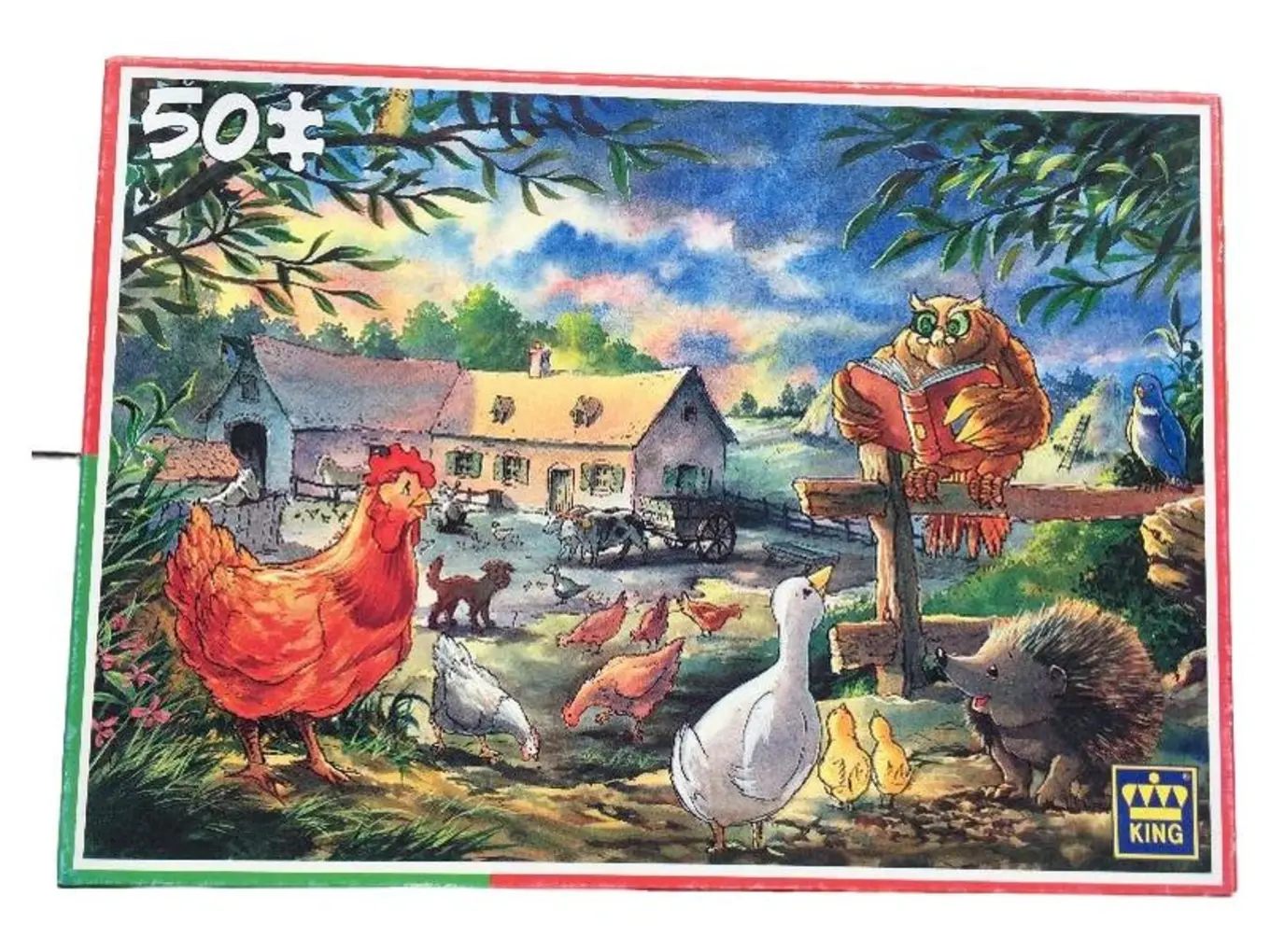 KING Puzzle Tiere Bauernhof 50 Teile Kinder Spielzeug
