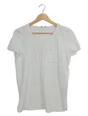 Vorschaubild 1 von EDC Damen T-Shirt Gr. 38/M Weiß Casual Kurzarm Baumwolle