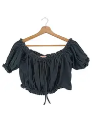 Vorschaubild 1 von SPORTALM Damen T-Shirt Gr. 40/M Schwarz Off-Shoulder Bohemian Vintage Cropped