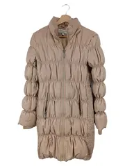 Vorschaubild 1 von Steppjacke Damen Gr. 38 M Beige Daunenjacke Gerafft Winter Vintage