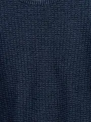 Vorschaubild 4 von Herren Pullover Blau Gr. 170-176 Strukturmuster Baumwolle