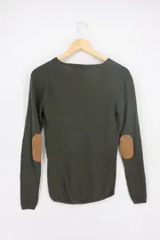 Vorschaubild 2 von Damen Pullover Gr. 34/XS Grün V-Ausschnitt Casual