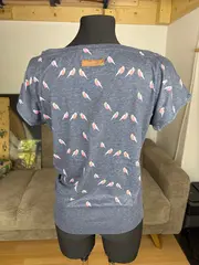 Vorschaubild 4 von Damen T-Shirt L Vogelmuster Mehrfarbig Casual