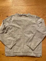 Vorschaubild 4 von Mädchen Strickjacke Kinder Gr. 116 Grau Basic Baumwolle