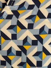 Vorschaubild 5 von Damen Bluse Gr. 40 Mehrfarbig Geometrisch Casual Kurzarm Viskose