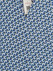Vorschaubild 2 von Damen Bluse Gr. 40 Mehrfarbig Geometrisch Casual Kurzarm Viskose