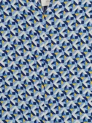 Vorschaubild 6 von Damen Bluse Gr. 40 Mehrfarbig Geometrisch Casual Kurzarm Viskose