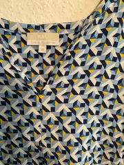 Vorschaubild 3 von Damen Bluse Gr. 40 Mehrfarbig Geometrisch Casual Kurzarm Viskose