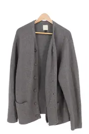 Vorschaubild 1 von Damen Strickjacke Gr. 40/L Grau Casual Wolle Polyacryl