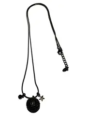 Vorschaubild 1 von Damen Halskette Modern Schwarz Metall Strass Sterne Anhänger