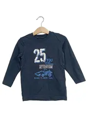 Vorschaubild 1 von TCM Kinder Langarmshirt Bagger Motiv Blau Gr. 98/104 Baumwolle Casual