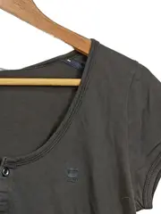 Vorschaubild 2 von G-Star Damen T-Shirt Gr. 38/M Grau Casual Kurzarm