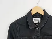 Vorschaubild 3 von Damen Jeansjacke Gr. S Schwarz Langarm Casual Baumwolle