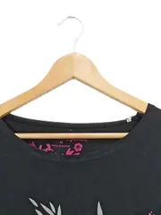 Vorschaubild 2 von Damen Freizeitkleid Blumenmuster Gr. 38 Schwarz Casual