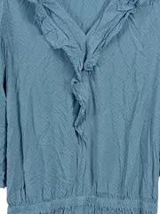 Vorschaubild 6 von BENETTON Damen Freizeitkleid Gr. L Blau Baumwolle Feminin