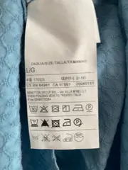 Vorschaubild 8 von BENETTON Damen Freizeitkleid Gr. L Blau Baumwolle Feminin