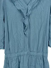 Vorschaubild 3 von BENETTON Damen Freizeitkleid Gr. L Blau Baumwolle Feminin