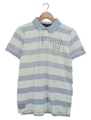 Vorschaubild 1 von Poloshirt Herren M Slim Fit Gestreift Blau Weiß Nr. 8