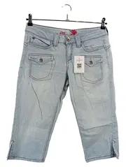 Vorschaubild 1 von QS Damen Capri Jeans Hose Gr. 36 W28 Hellblau 3/4 Shorts