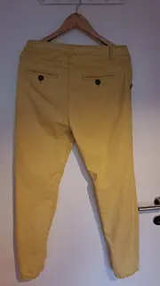 Vorschaubild 2 von EDC Damen Chino Stoffhose Gelb Gr. 38 M Baumwolle Casual