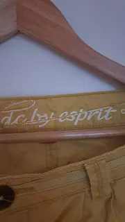 Vorschaubild 4 von EDC Damen Chino Stoffhose Gelb Gr. 38 M Baumwolle Casual