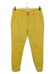 Vorschaubild 1 von EDC Damen Chino Stoffhose Gelb Gr. 38 M Baumwolle Casual