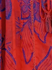 Vorschaubild 4 von Damen Bluse M Mehrfarbig Blumenmuster Bohemian 3/4-Arm Rüschen