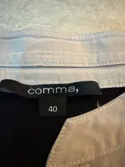 Vorschaubild 5 von Damen Pullover Gr. 40;L Schwarz Hemdblusen-Look Langarm