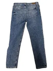 Vorschaubild 2 von Girlfriend Ankle Jeans Damen Blau Blumenstickerei W26 L28