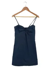 Vorschaubild 1 von Sommerkleid Damen Gr. 42/XL Blau Baumwolle Klassisch Elegant